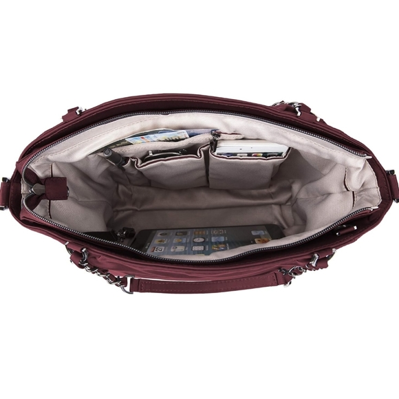 NWT! Travelon Parkview Anti-Theft Satchel Crossbody Purse - Picture 3 of 6